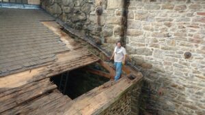 Lock Ridge Furnace roof damage