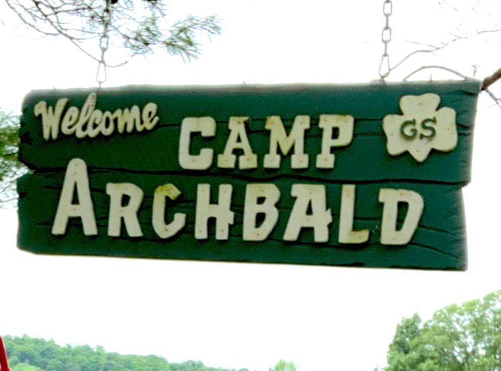camp archbald sign
