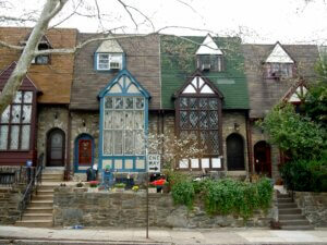 Tudor Revival houses on Locust Street