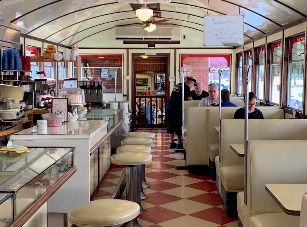 Wellsboro Diner interior counter and booths