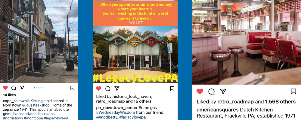 #LegacyLovePA Instagram posts featuring Pennsylvania legacy businesses