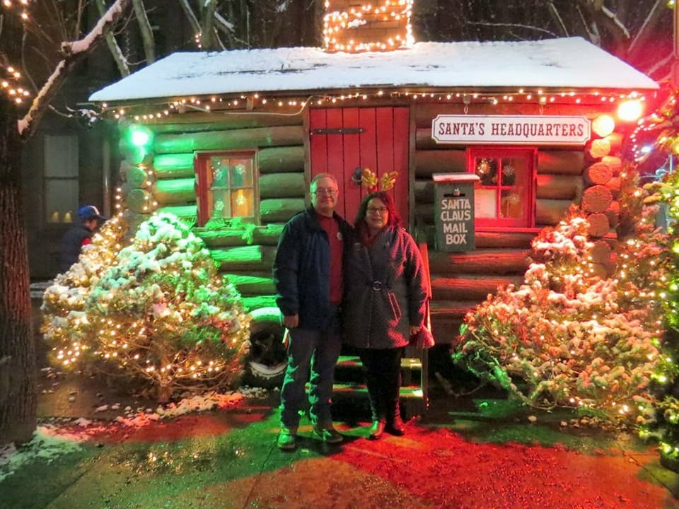 Mindy in front of Santa Cabin 2017