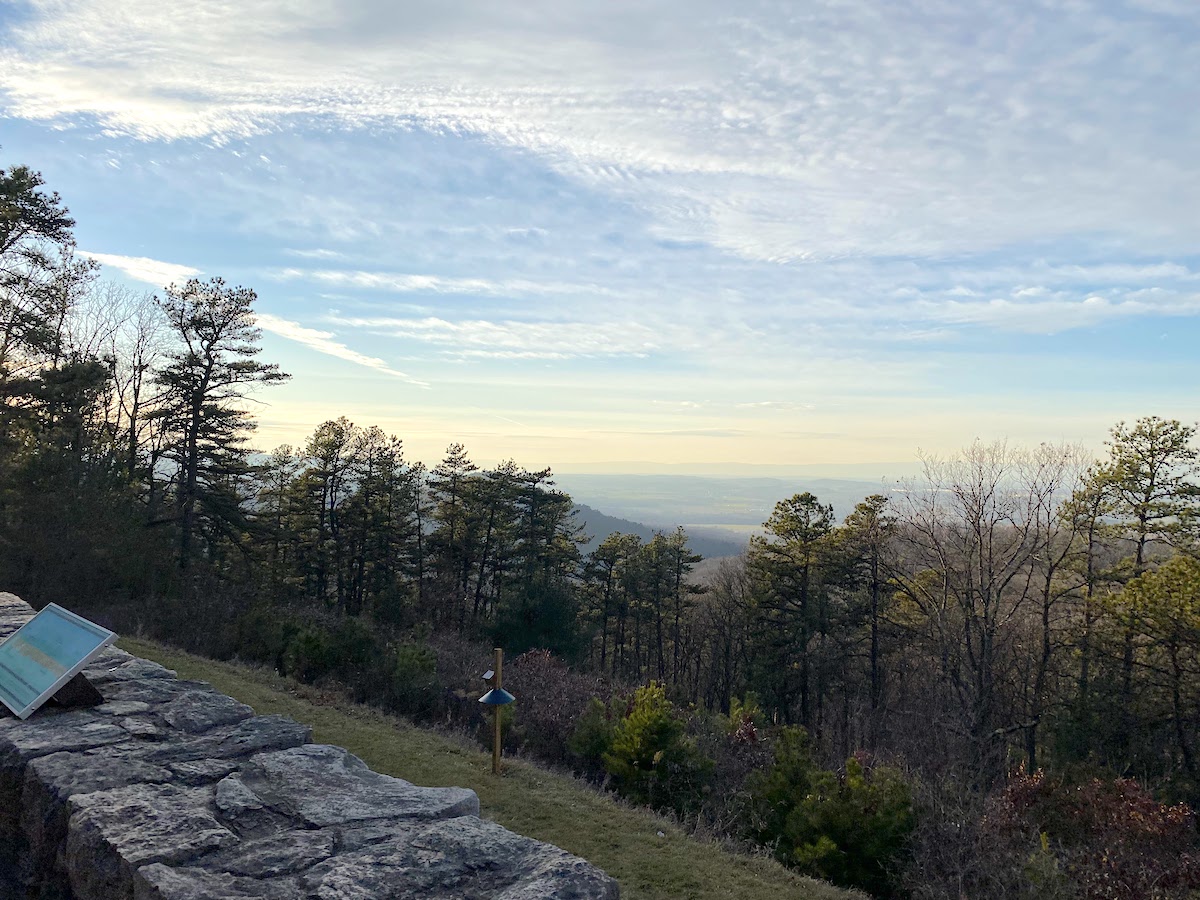 View from the terrace at Cameron-Masland Mansion