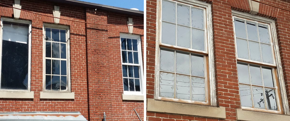 Windows before and after