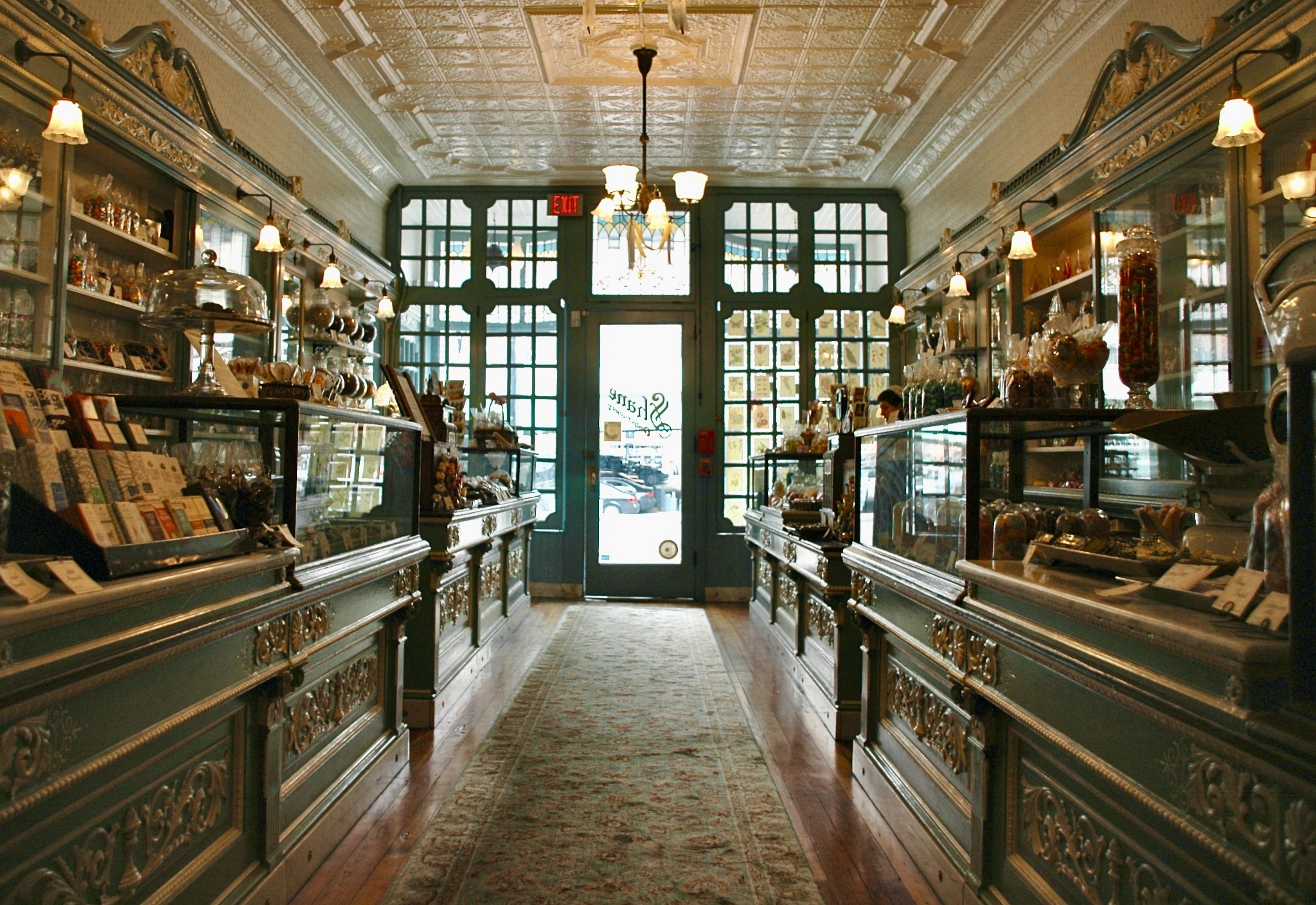 Interior of Shank's Confectionery, a historic candy store