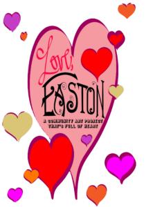 logo says "Love Easton" with hearts of various sizes in red, pink, purple and gold