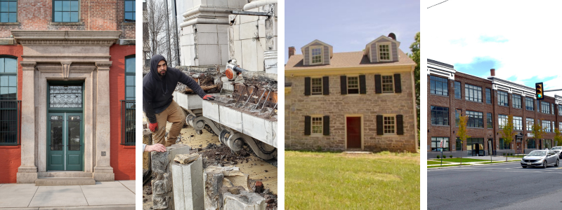 A collage of construction award recipients