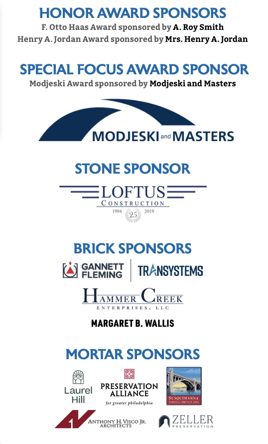 2024 Pennsylvania Historic Preservation Awards sponsors logos