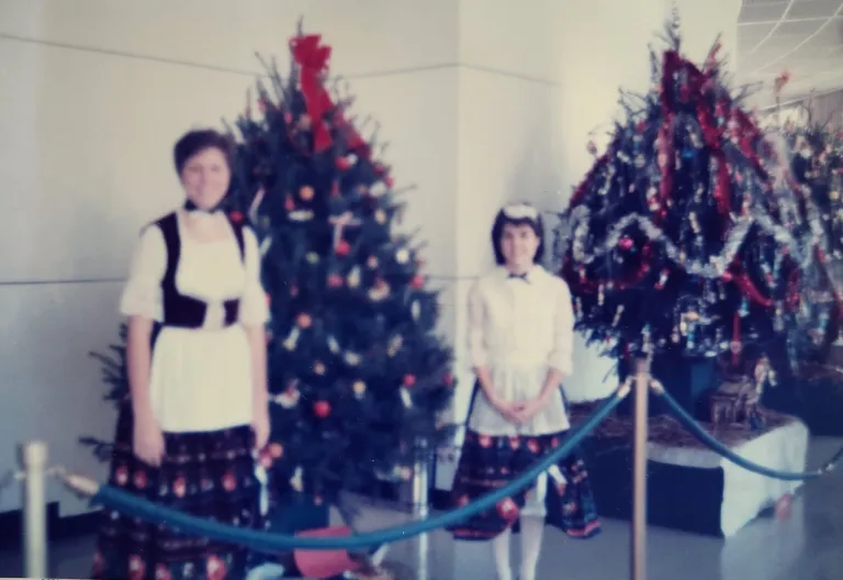 Gina with French club members at the PA State Museum, circa 1985