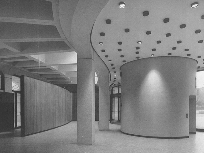 Historic Philadelphia Police Administration Building the Roundhouse interior curved walls